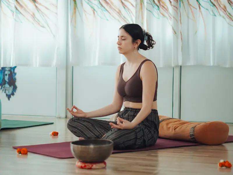 Meditation session during the 200 Hour Yoga Teacher Training in Goa