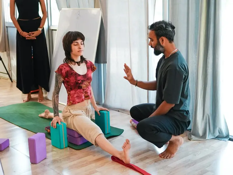 adjustment class in certified 200 hrs yoga course